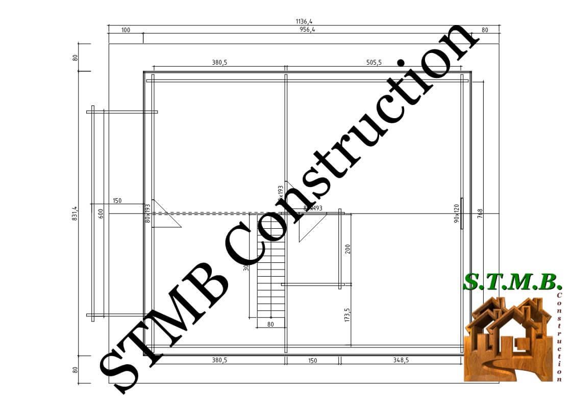 Plan etage maison en bois royat 135 stmb construction