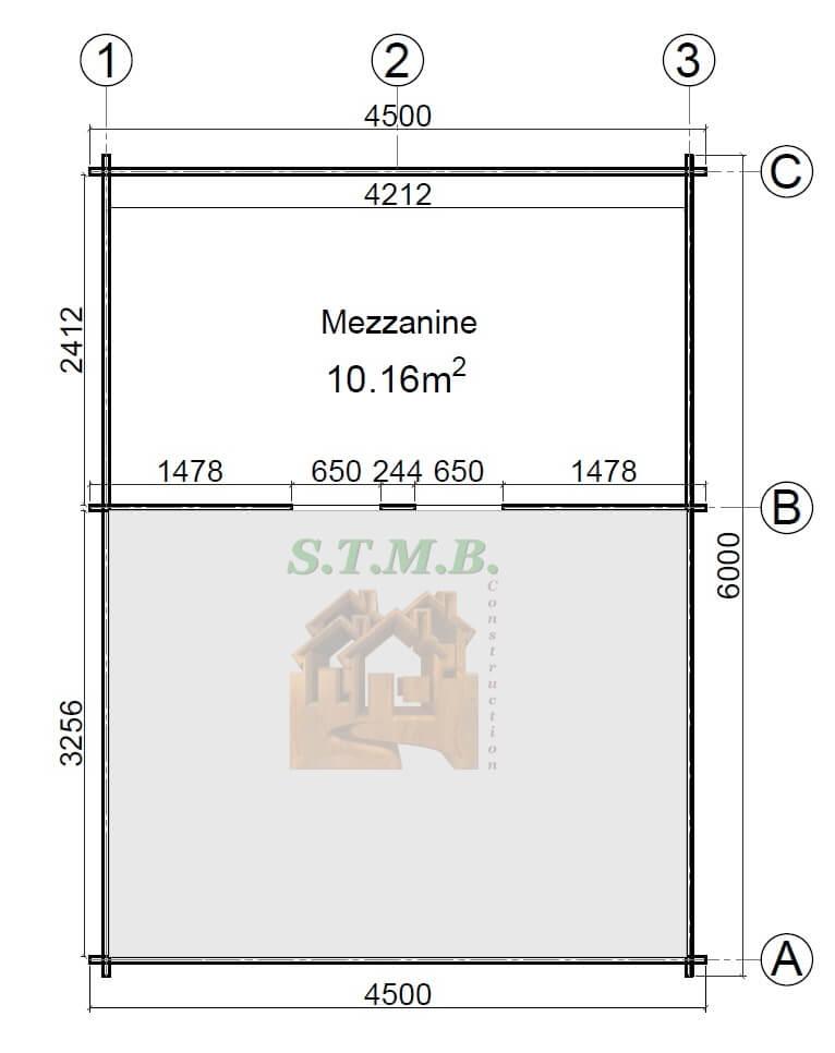 Plan mezzanine chalet bois mezzanine nottingham 27msb stmb construction