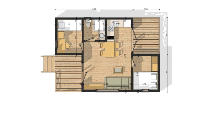 Plan modulaire bois habitat 35 stmb petit