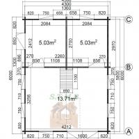Plan rdc chalet bois mezzanine nottingham 27msb stmb construction