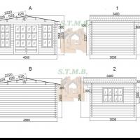 Plans facades chalet en bois brighton 12m stmb construction