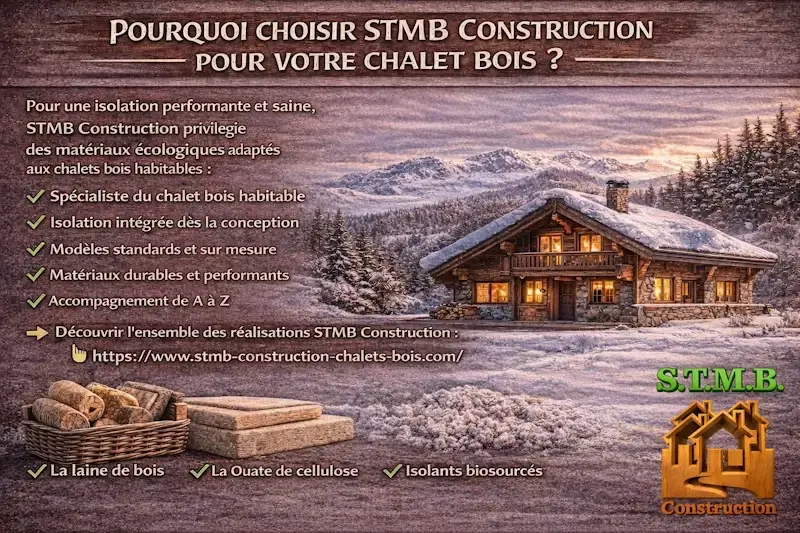 Pourquoi choisir stmb construction pour votre chalet bois habitable expertise isolation integree et accompagnement sur mesure