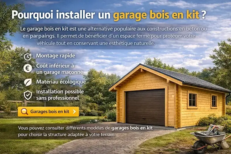 Pourquoi installer garage bois en kit avantages