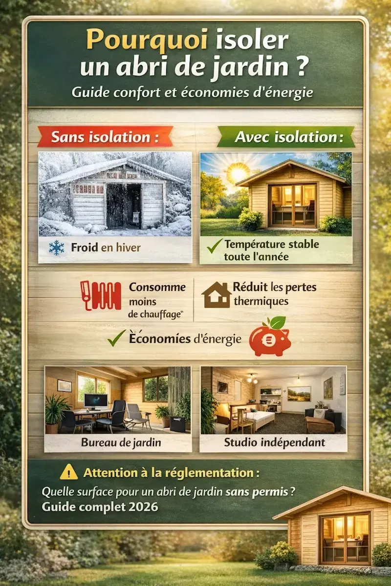 Pourquoi isoler un abri de jardin : confort thermique, économies d’énergie et valorisation de l’espace