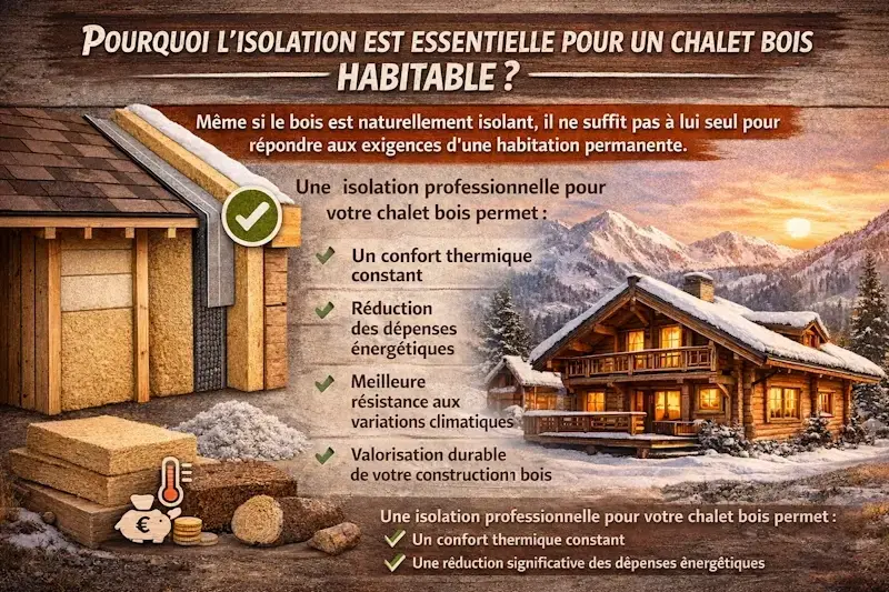 Pourquoi l isolation est essentielle pour un chalet bois habitable confort thermique economies d energie et resistance climatique
