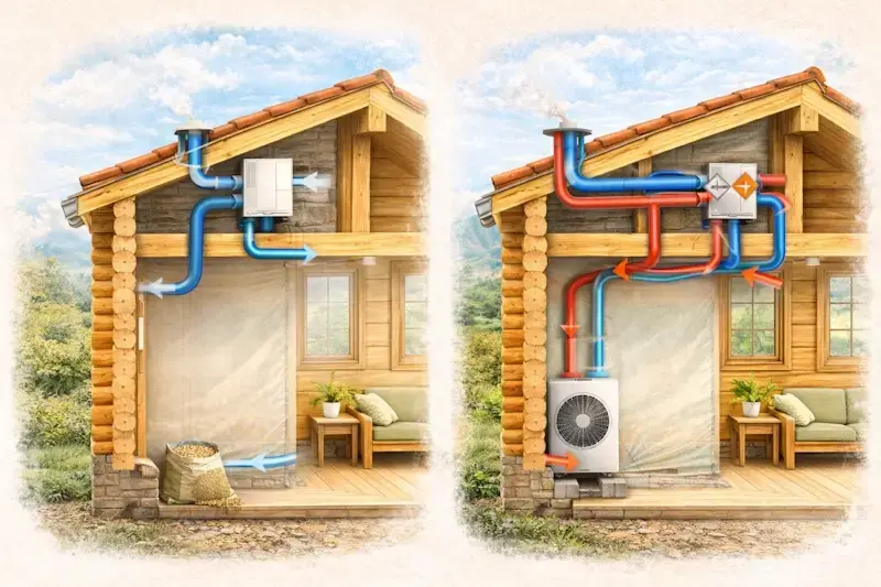 ventilation chalet bois avec vmc simple flux et double flux récupération de chaleur
