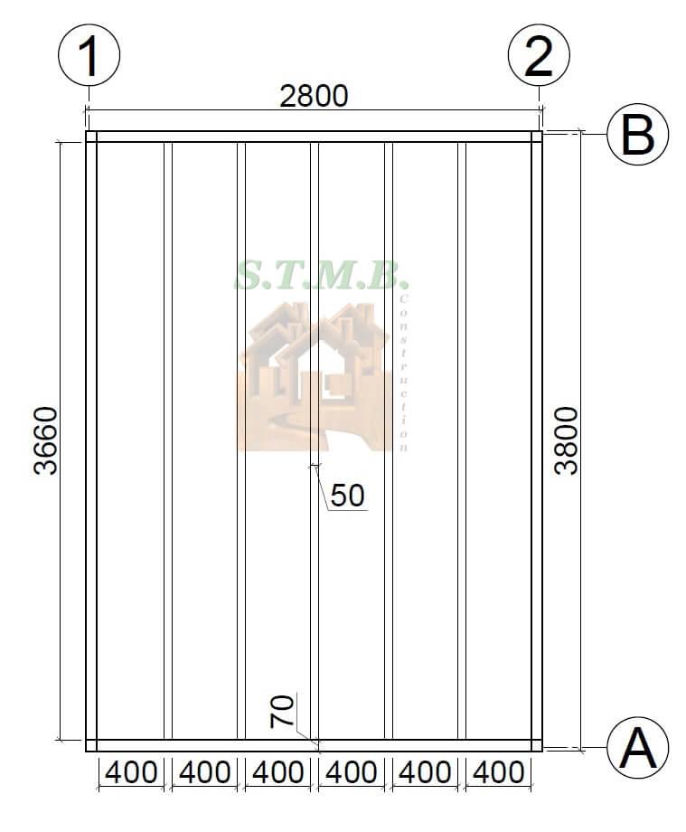 Solivage chalet en bois faro 12m stmb construction