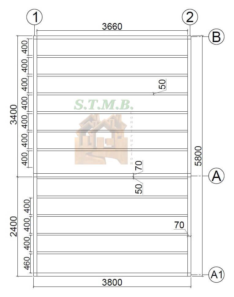 Solivage chalet en bois roy 24m stmb construction