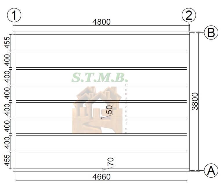 Solivage chalet en bois verona 20m stmb construction