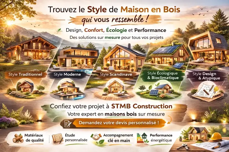 Styles de maisons en bois sur mesure stmb construction