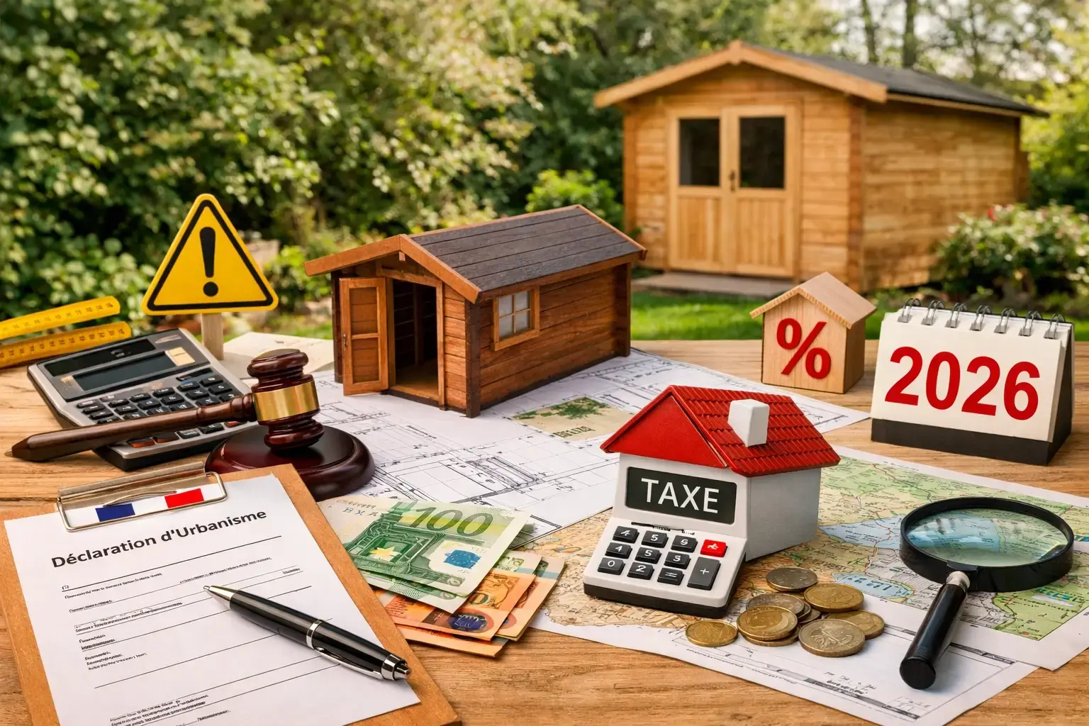 Taxe abri jardin 2026 calcul montant exoneration webp