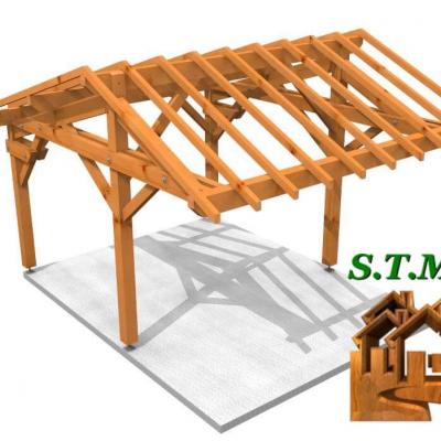 Vue carport asymetrique 1232 stmb construction