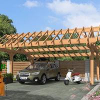 Vue carport asymetrique douglas 1002 stmb construction
