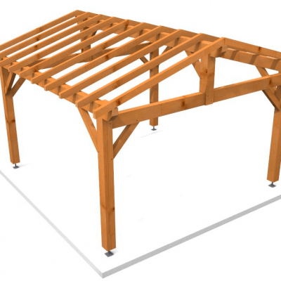 Vue carport bois 1220 stmb construction