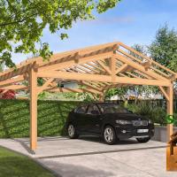 Vue carport bois douglas 1017 stmb construction