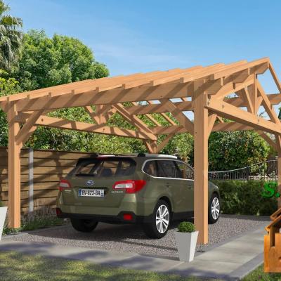 Vue carport bois douglas 1211 stmb construction