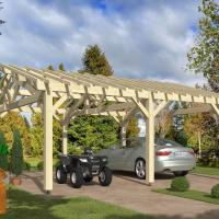Vue carport bois epicea 1004 stmb construction