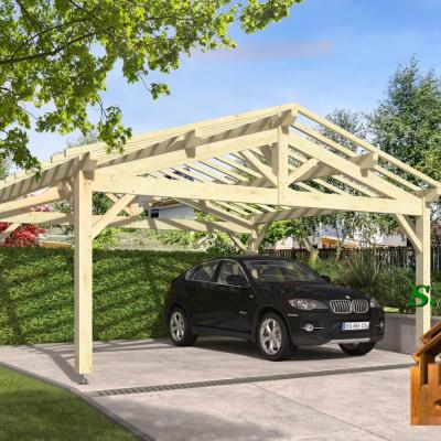Vue carport bois epicea 1017 stmb construction