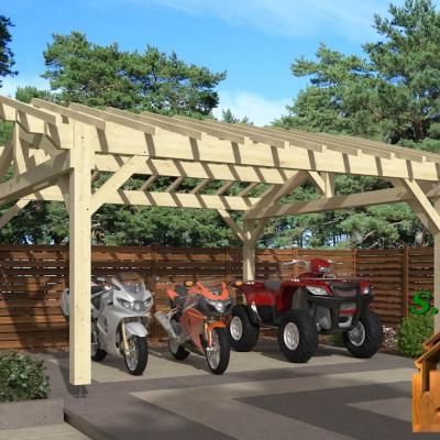 Vue carport bois epicea 1155 stmb construction