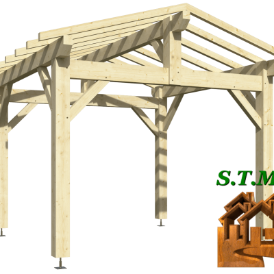 Vue carport bois epicea 2020 stmb construction