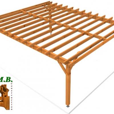 Vue pergola bois 1060 stmb construction