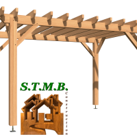 Vue pergola douglas 1022 stmb construction