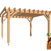 Vue pergola douglas 1066 stmb construction